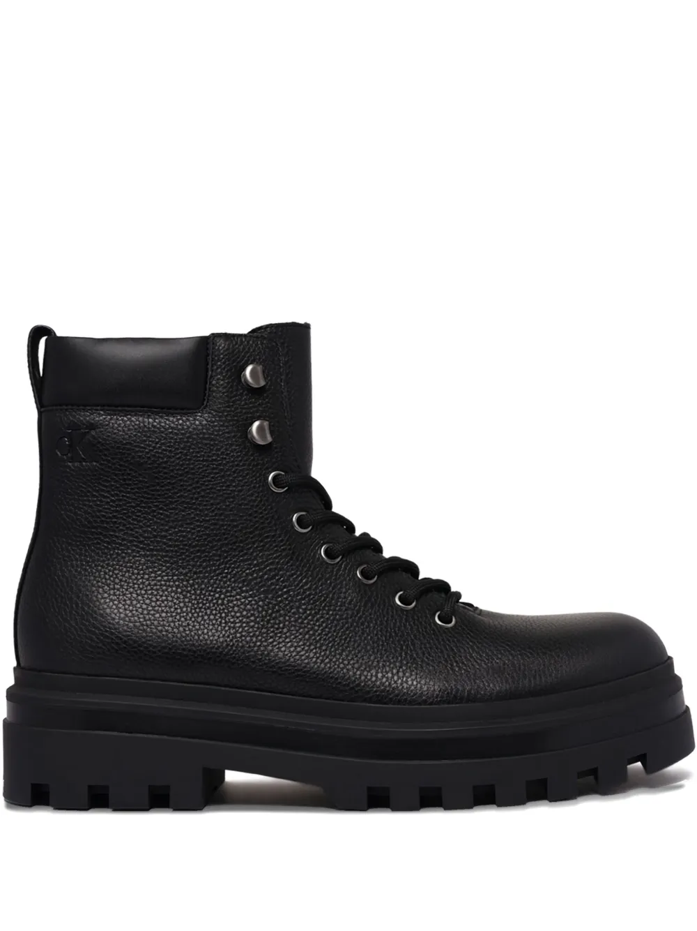 Calvin Klein lace-up leather boots | Black | Image 1