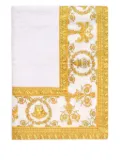 Versace Home baroque-border cotton beach towel - White