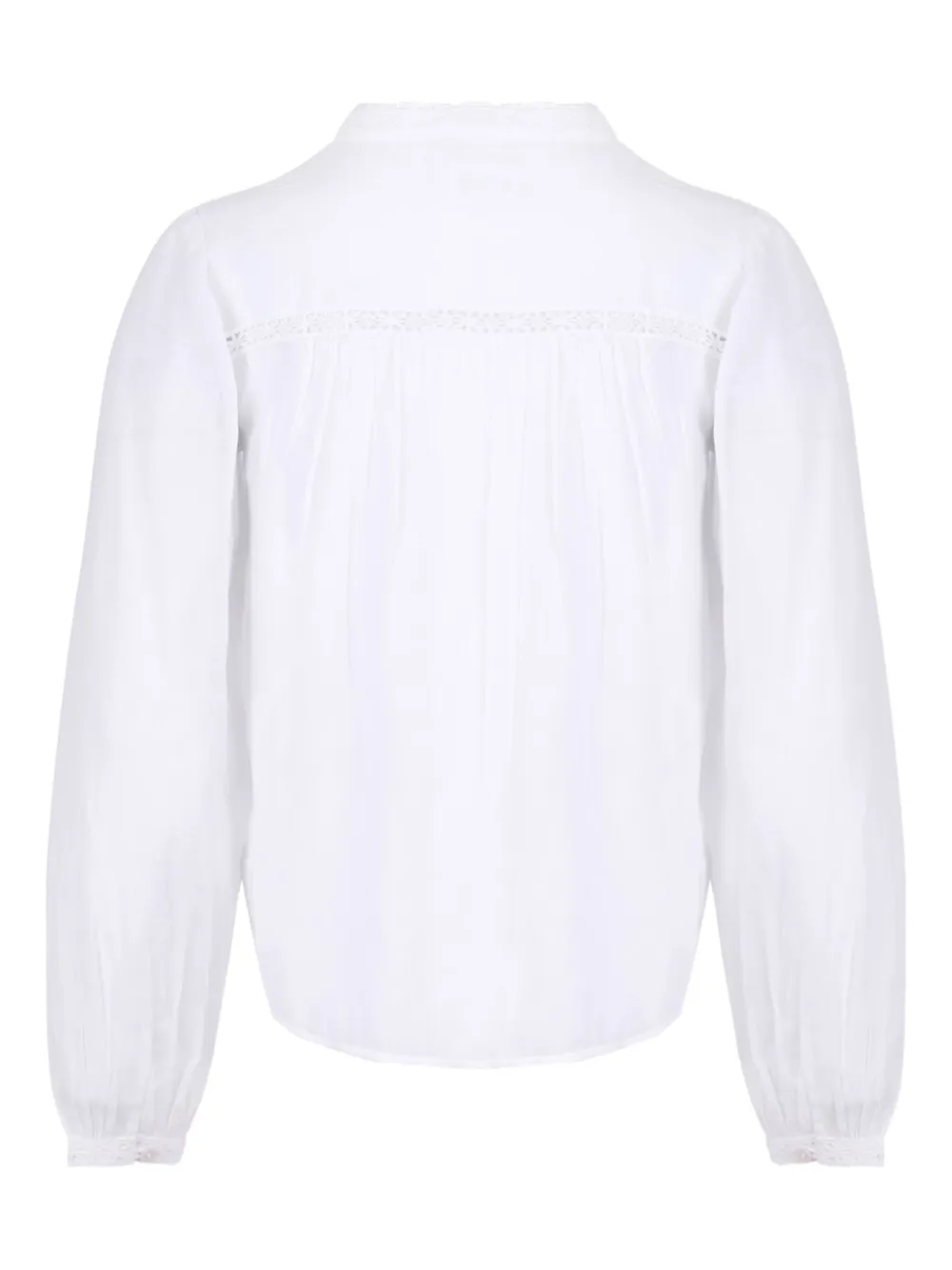 ISABEL MARANT lace-trimmed pleated shirt Wit