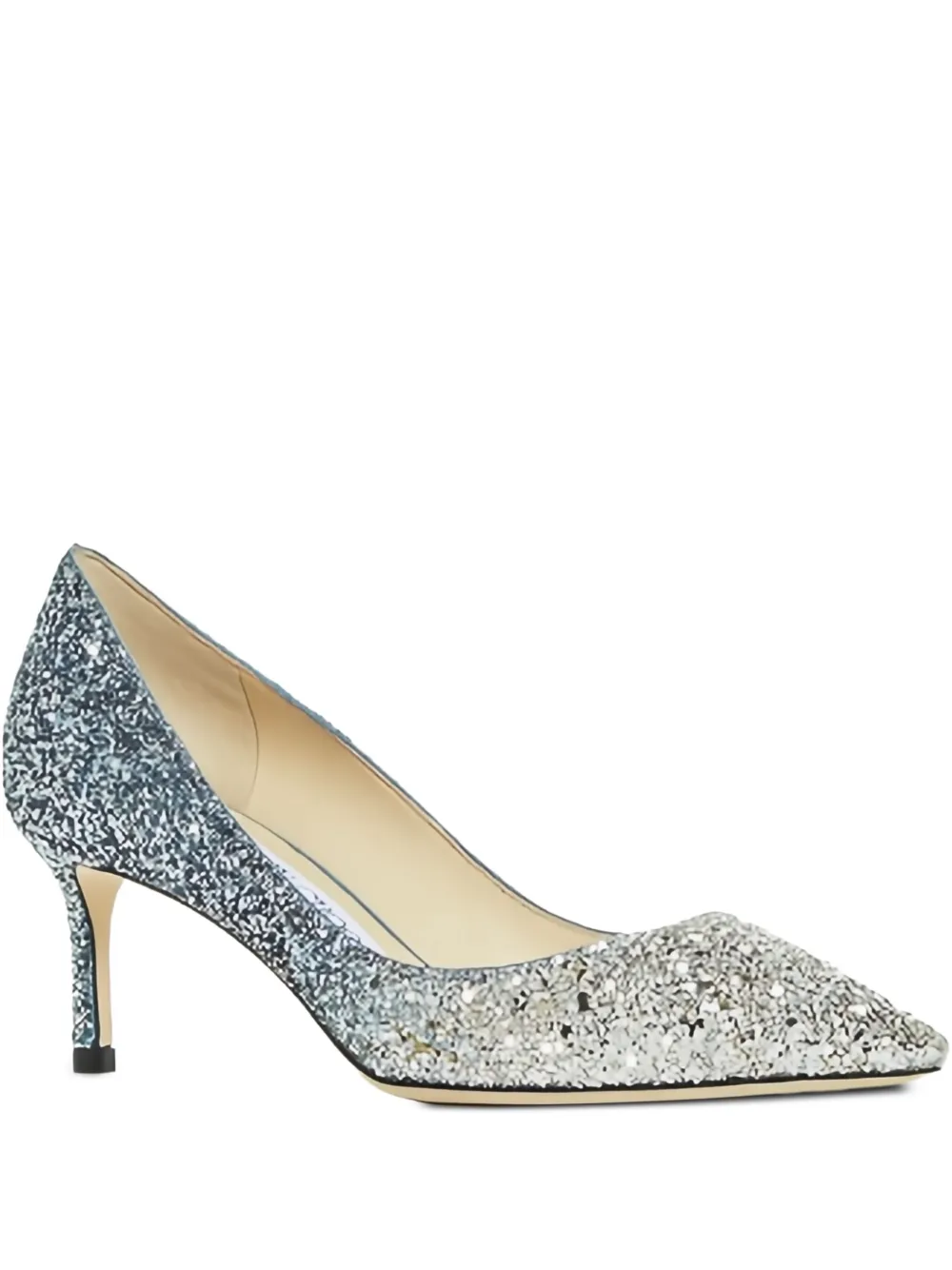 Jimmy Choo 60mm Romy glitter pumps Silver