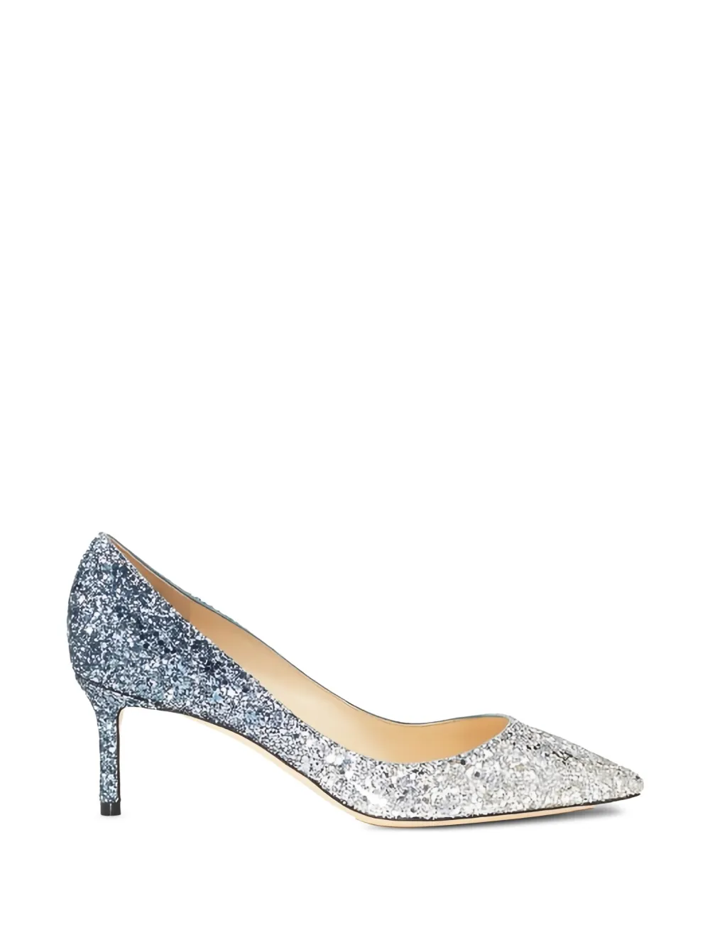 Jimmy Choo 60mm Romy Glitter Pumps In Silver