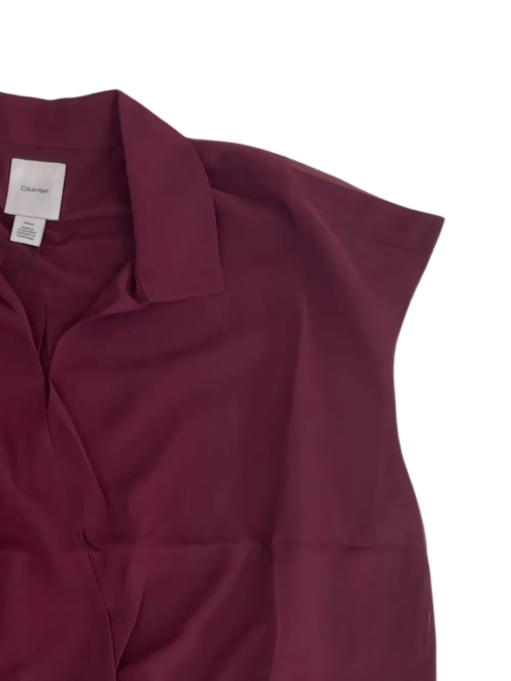 Calvin Klein Collared Blouse In Purple