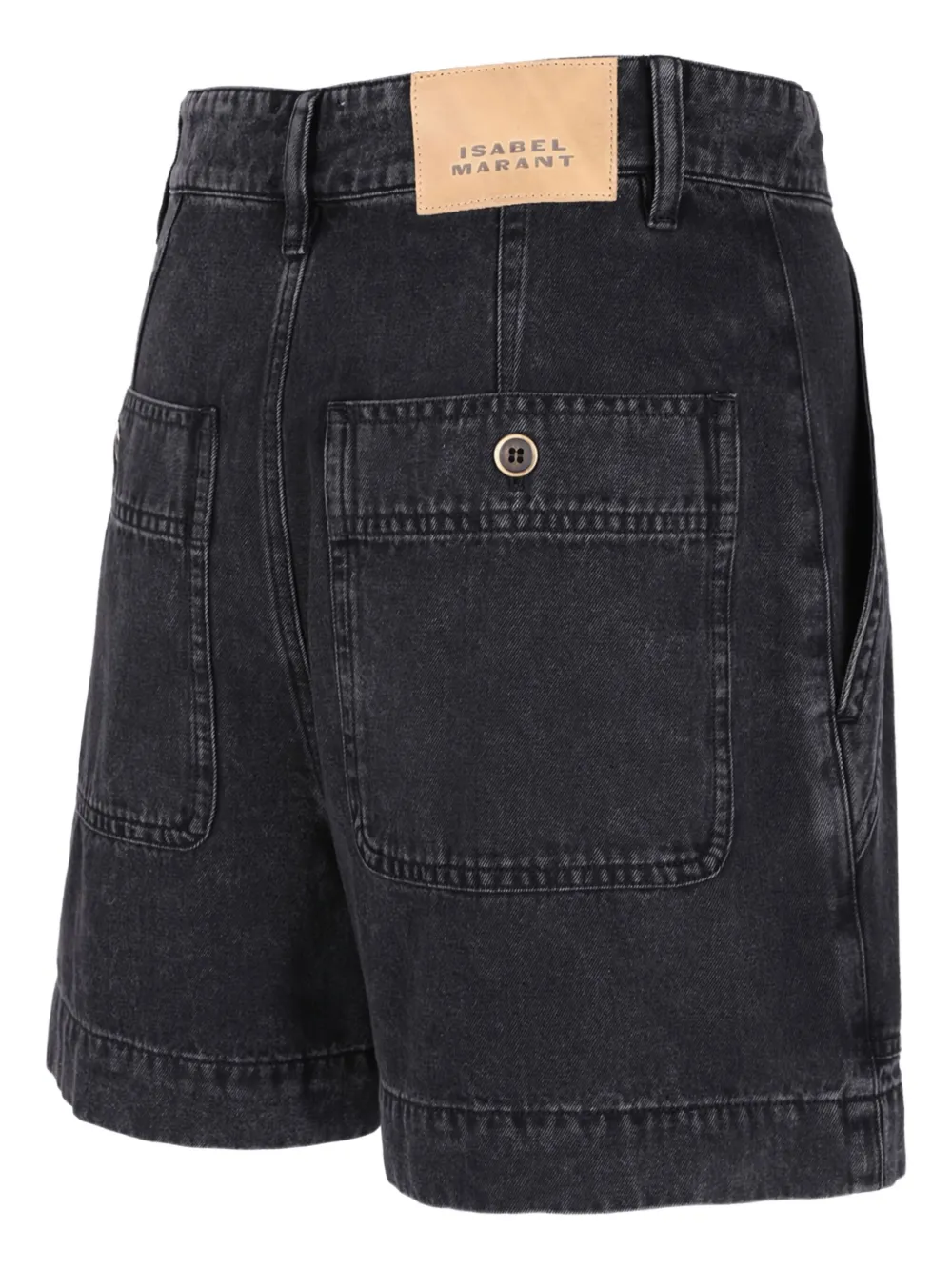 ISABEL MARANT Geplooide shorts met zak Zwart