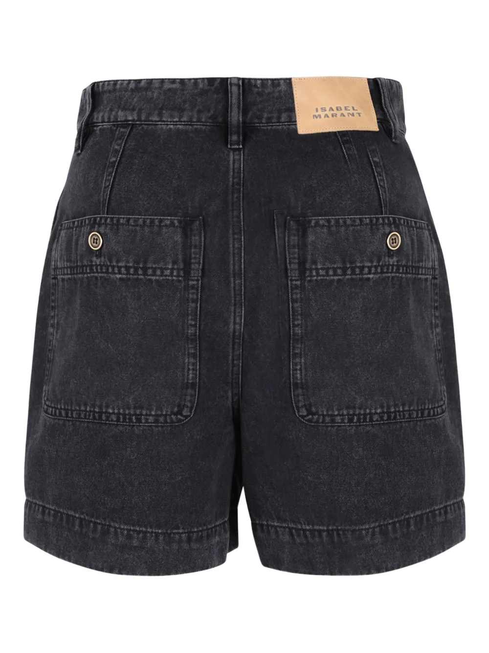 ISABEL MARANT Geplooide shorts met zak Zwart