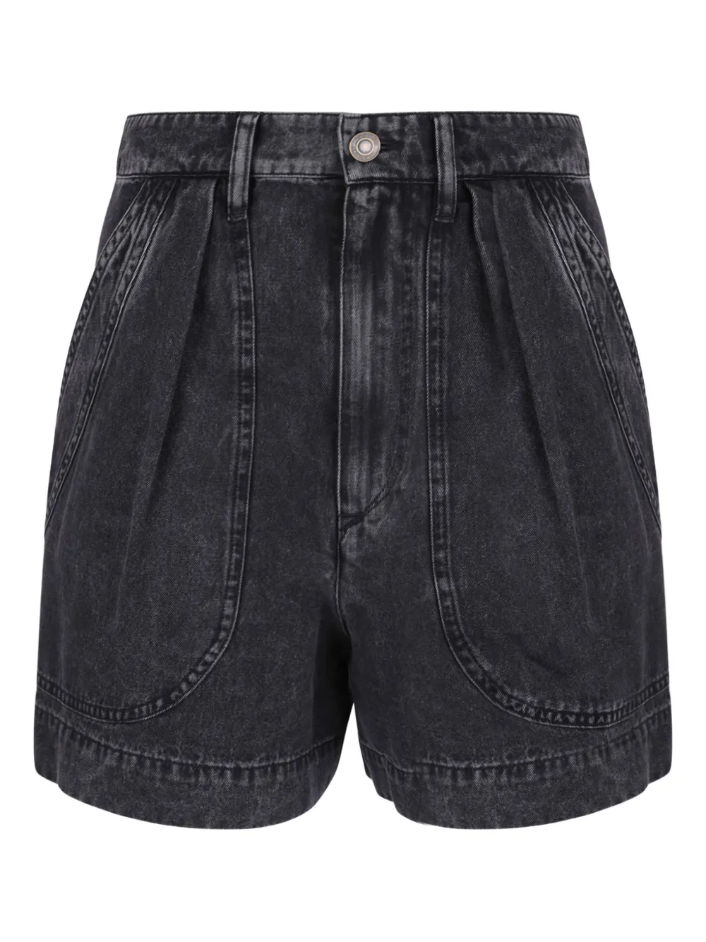 ISABEL MARANT pleated pocket shorts Zwart