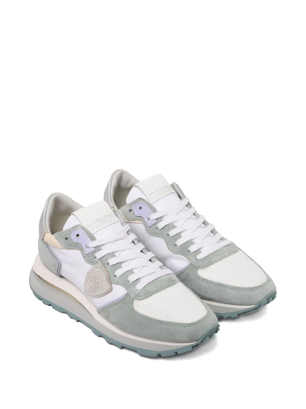 Philippe Model Paris Tropez Haute sneakers met suède vlakken - Blauw