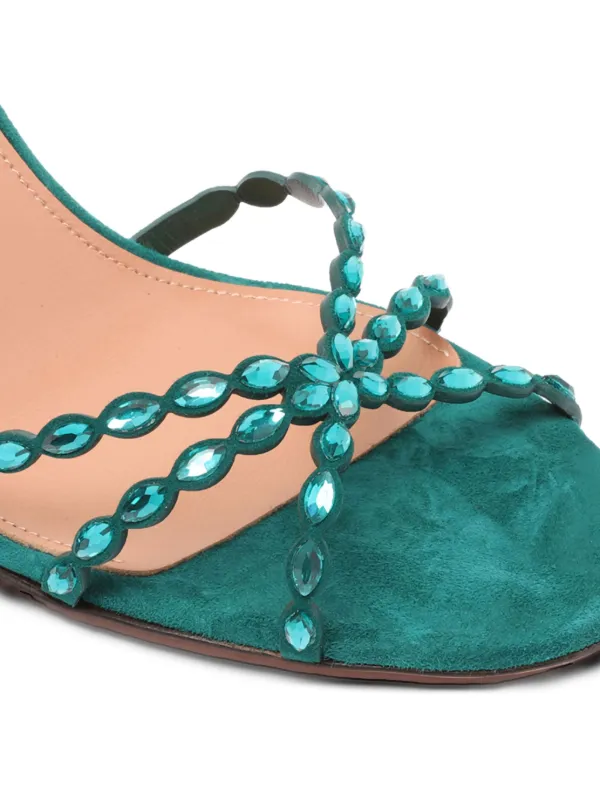 Aquazzura Sandália Love Struck Com Salto 85mm Verde FARFETCH BR - Main Image