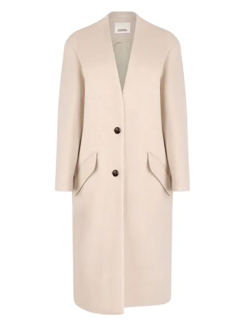 ISABEL MARANT button-fastening flap-pockets single-breasted coat