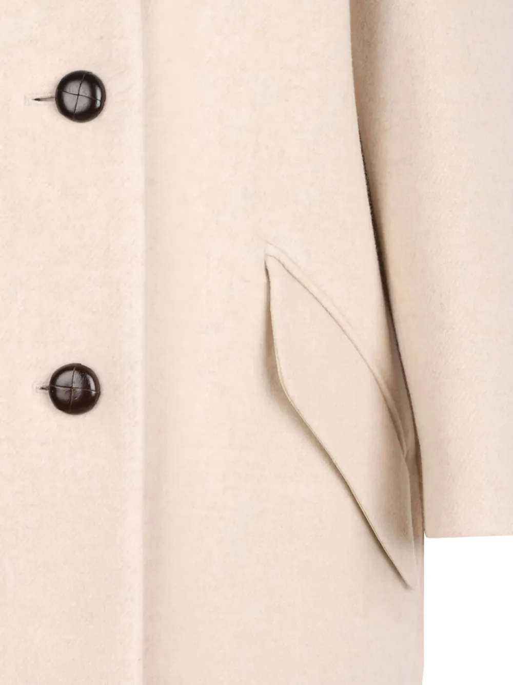 Isabel Marant Button-fastening Flap-pockets Single-breasted Coat In Neutral