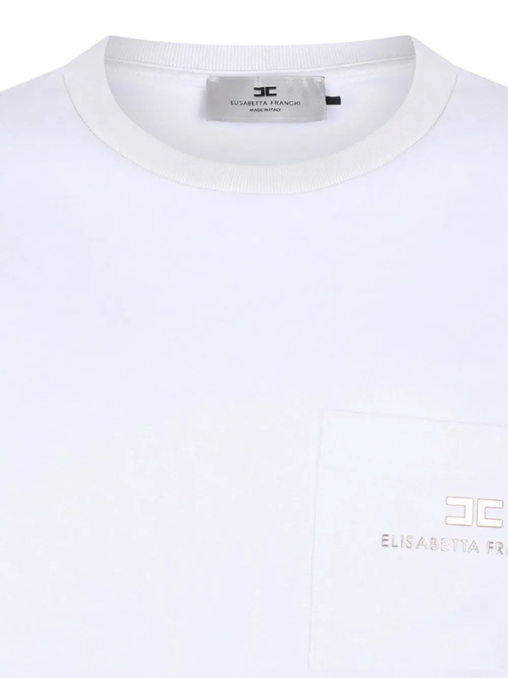 Elisabetta Franchi pocket logo-plaque sweater Wit