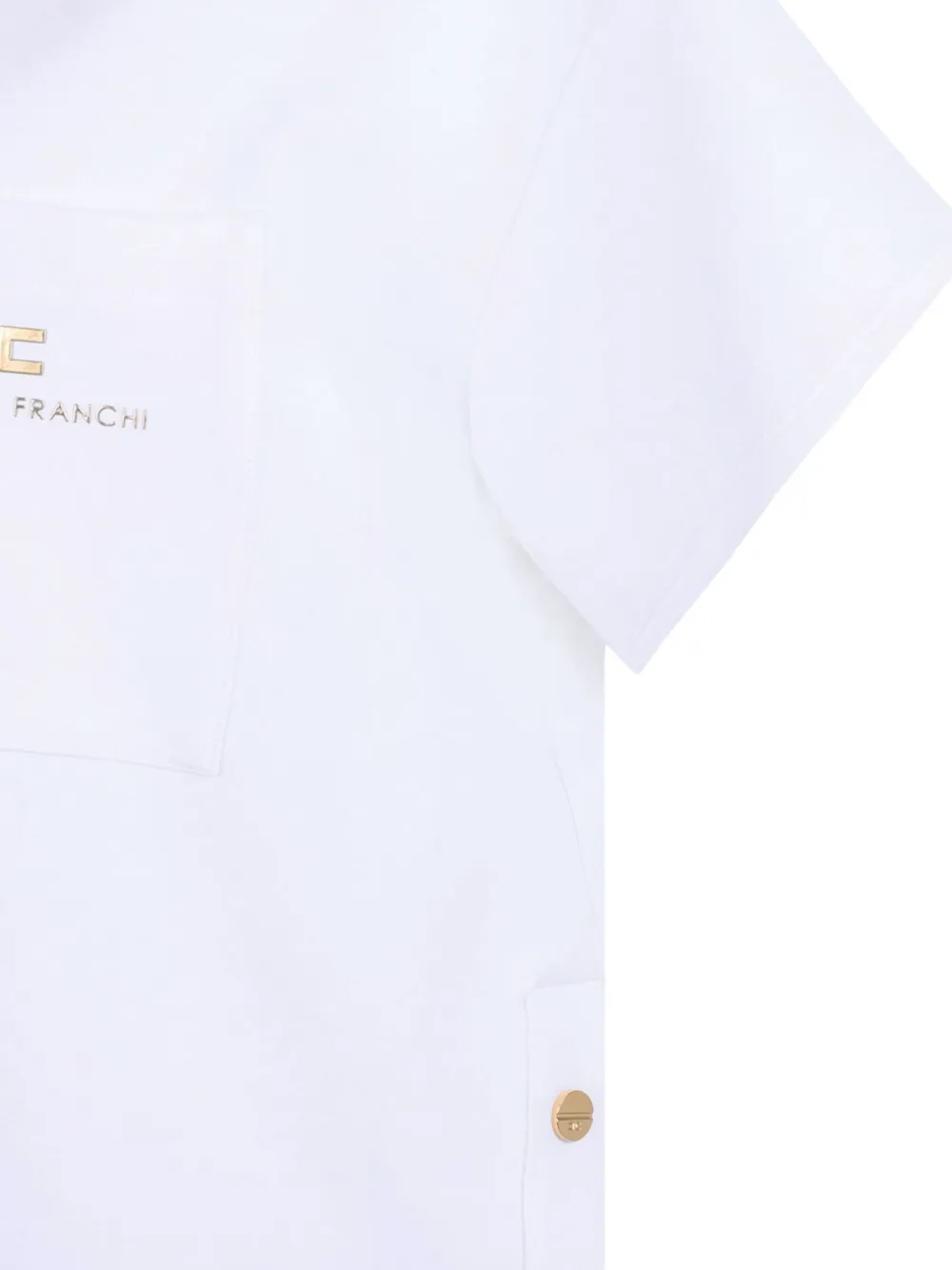 Elisabetta Franchi pocket logo-plaque sweater Wit