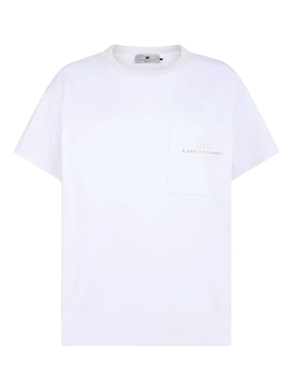 Elisabetta Franchi pocket logo-plaque sweater Wit