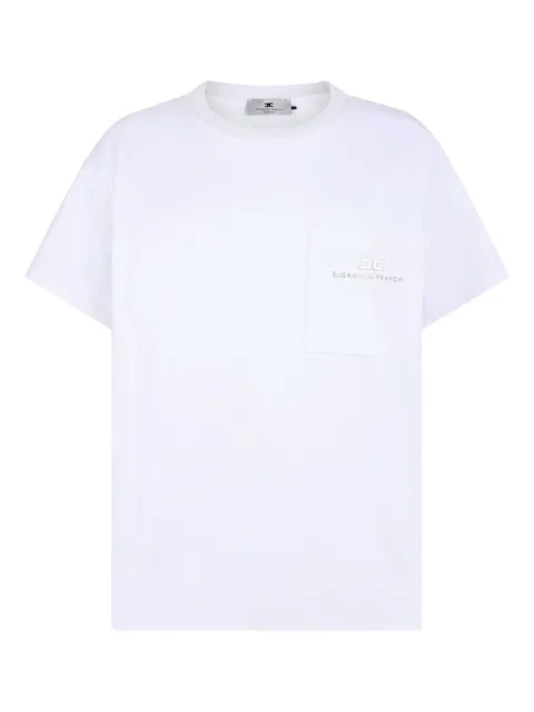 Elisabetta Franchi suéter con placa del logo y bolsillo