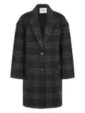 ISABEL MARANT checked wool single-breasted coat - Grey