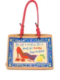 Brigitte hand-painted rope-handle bag - Neutrals