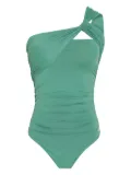 Brigitte one-shoulder knotted swimsuit - Green