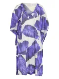 Brigitte graphic-print kaftan - Purple