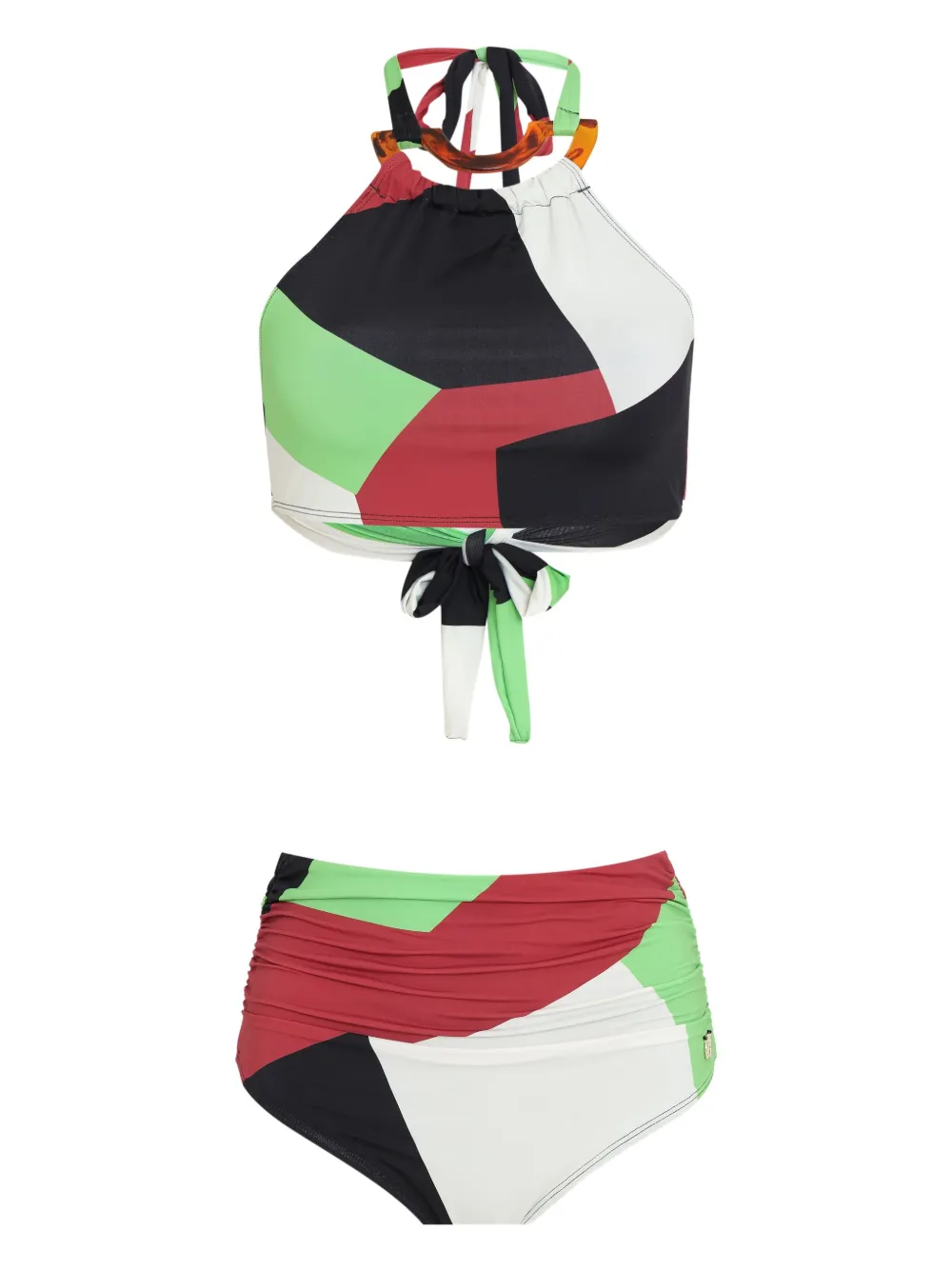 Brigitte Geometric-print Bikini