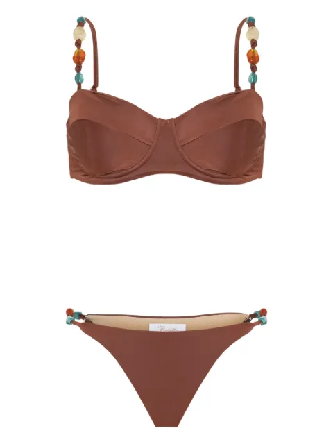 Brigitte Eva beaded-strap bikini set