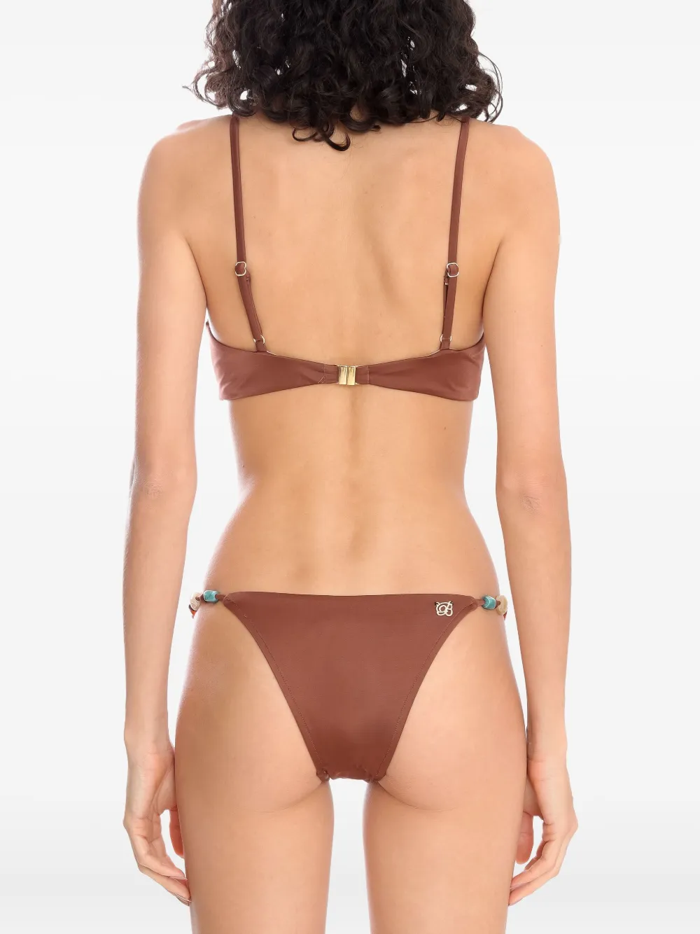 Brigitte Eva bikini met kralenbandje Bruin