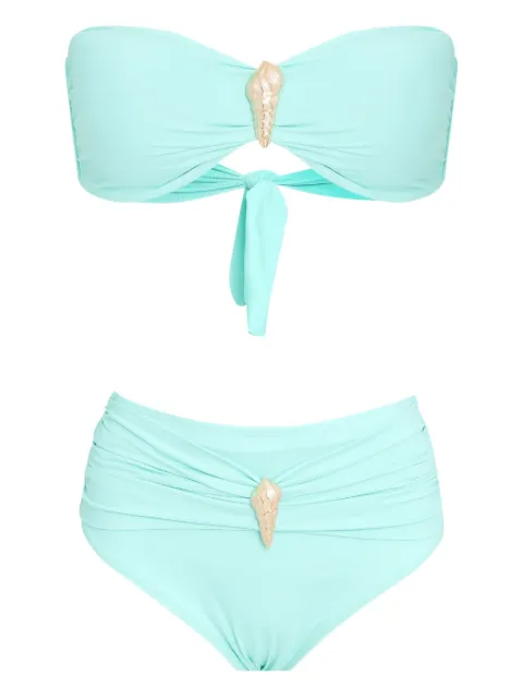 Brigitte shell-embellished bikini