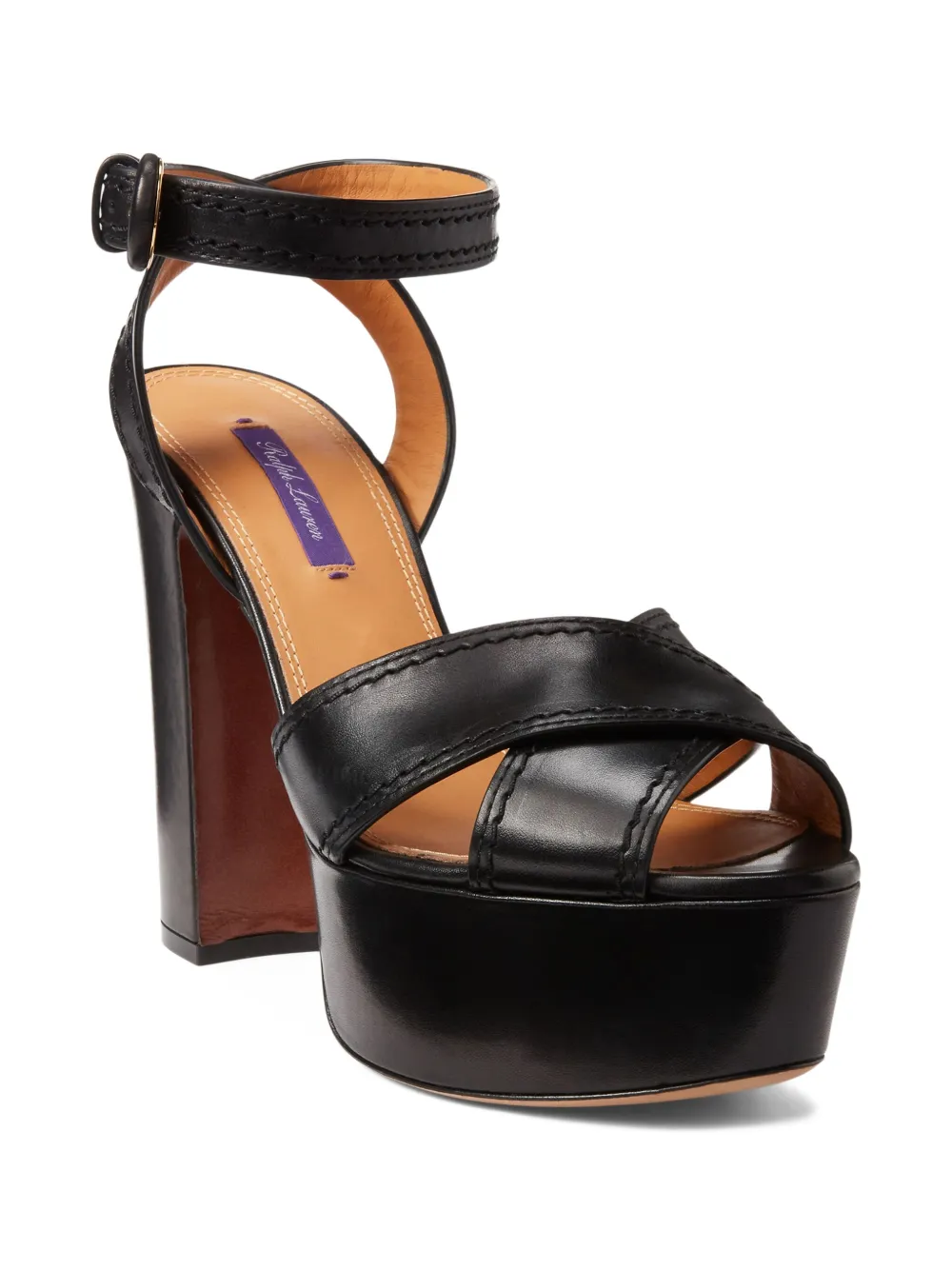 Ralph Lauren Collection 115 mm Lakia sandalen Zwart