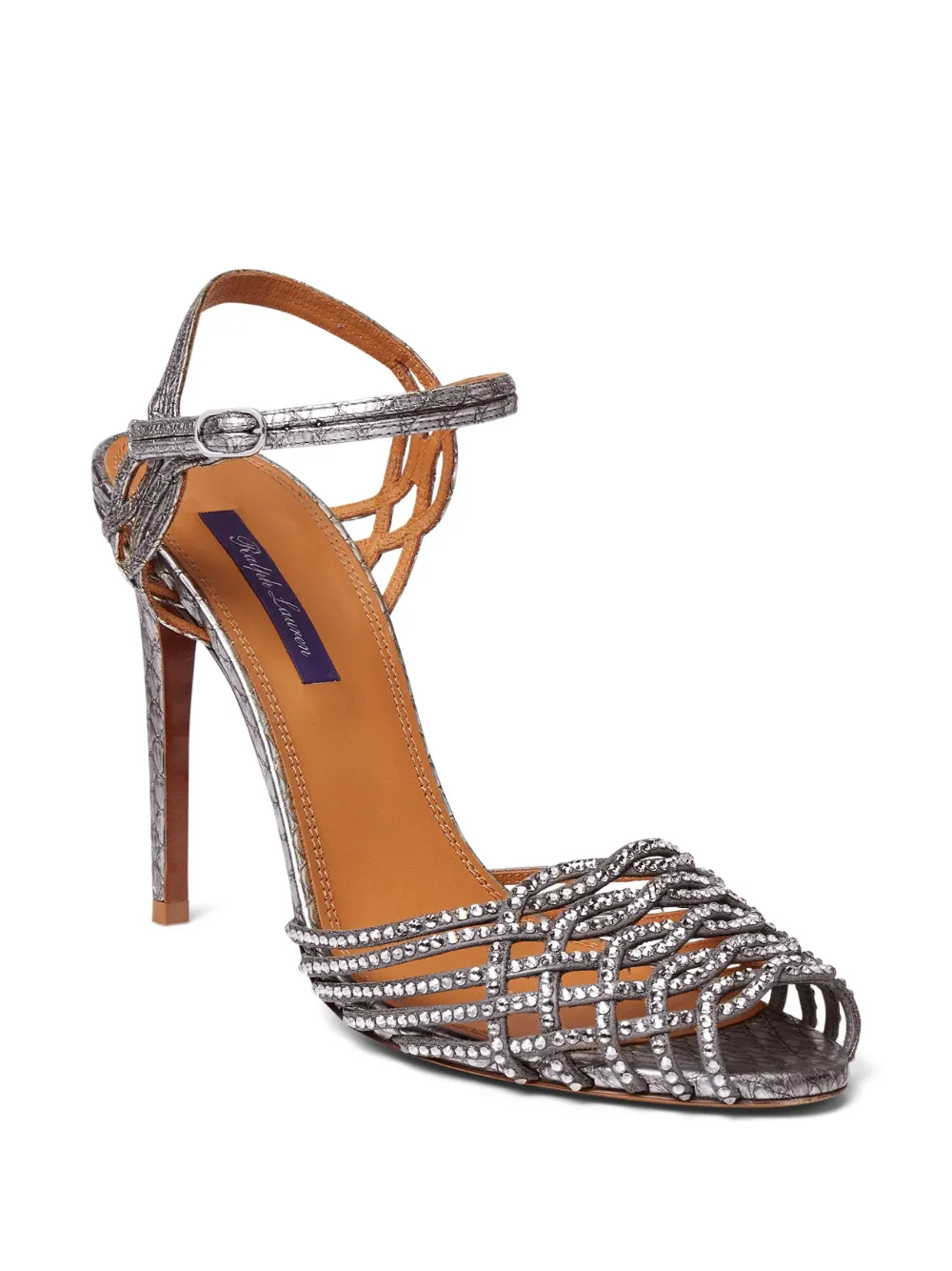 Ralph Lauren Crystal-embellished Sandals In Blue