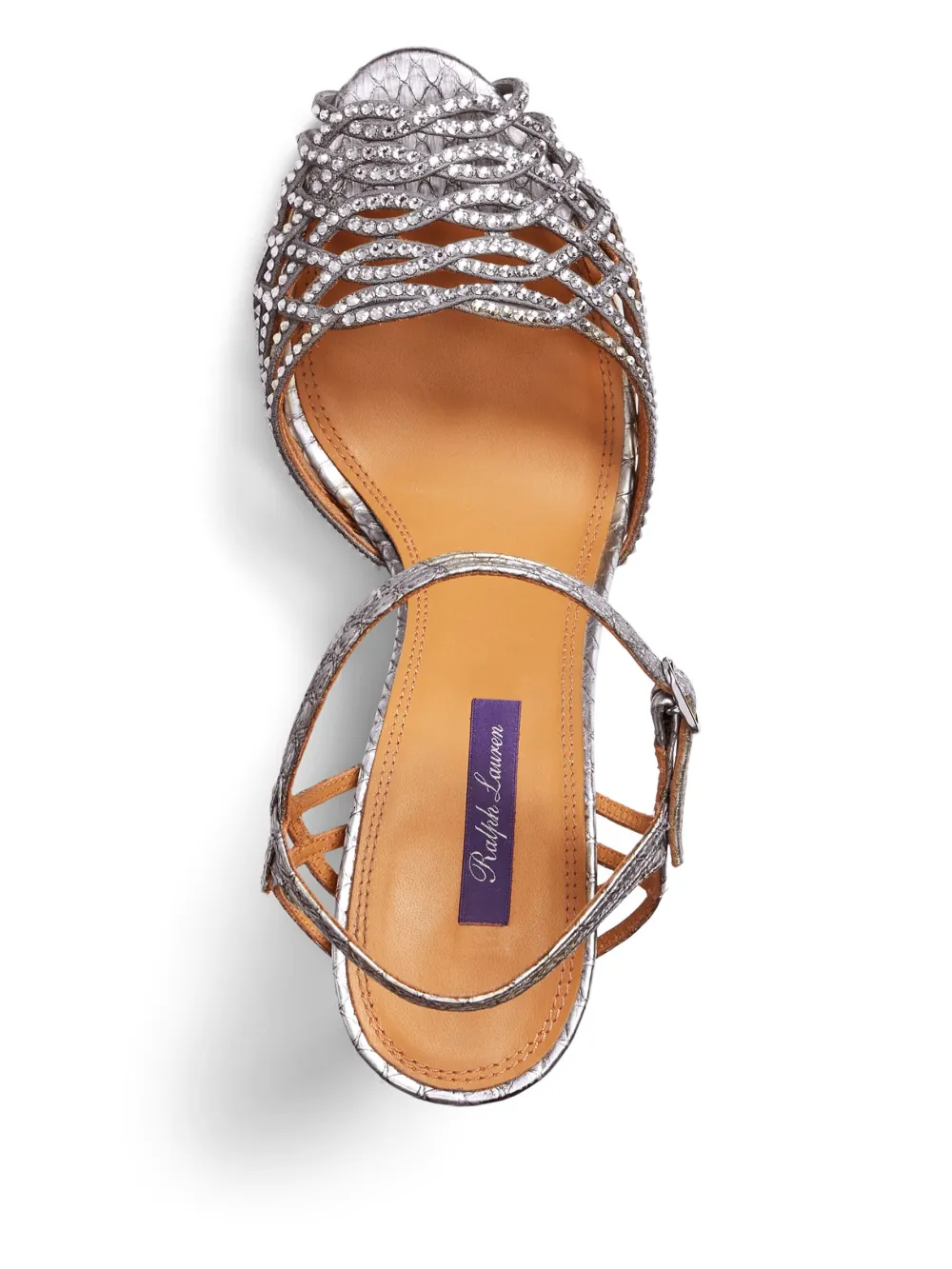 Ralph Lauren Crystal-embellished Sandals In Blue