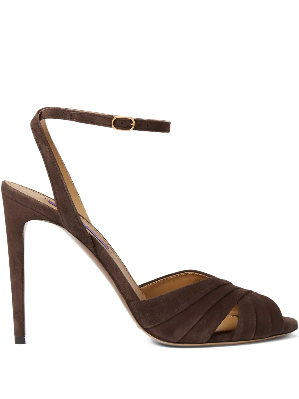 Ralph Lauren Collection pleated stiletto sandals - Brown