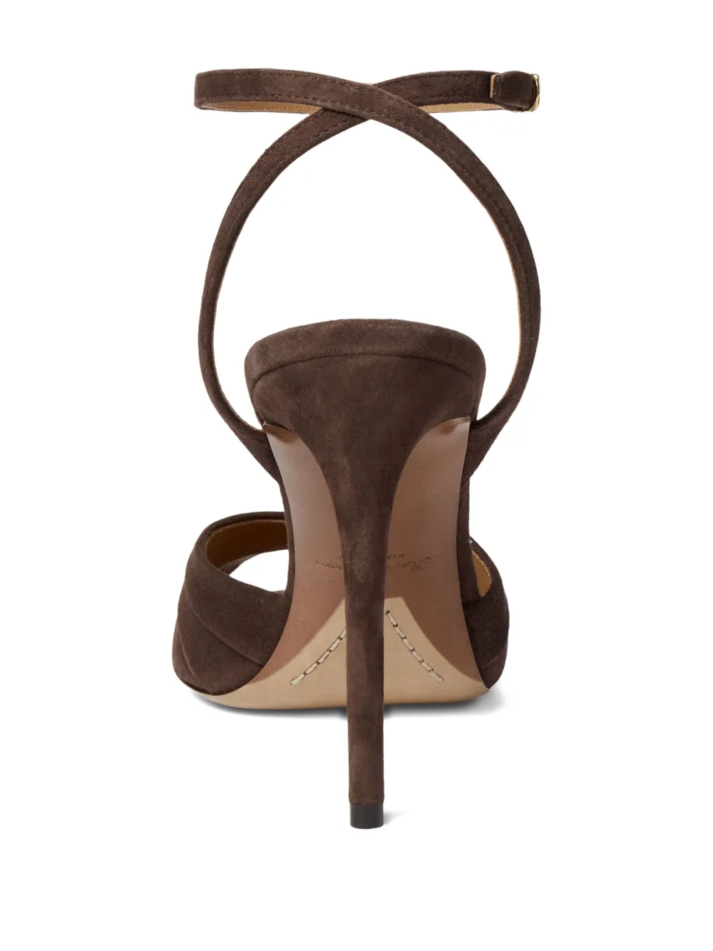 Ralph Lauren Collection Geplooide stiletto sandalen Bruin