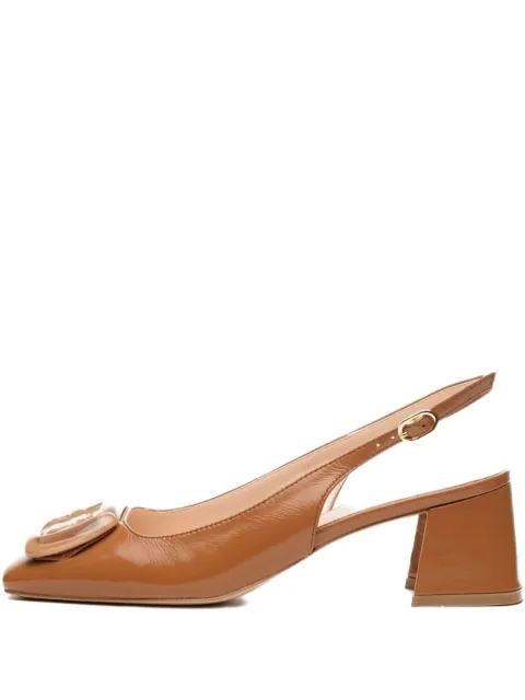 Poche Paris leather heeled sandals