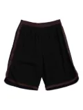 Wales Bonner Ossie elasticated-waist shorts - Black