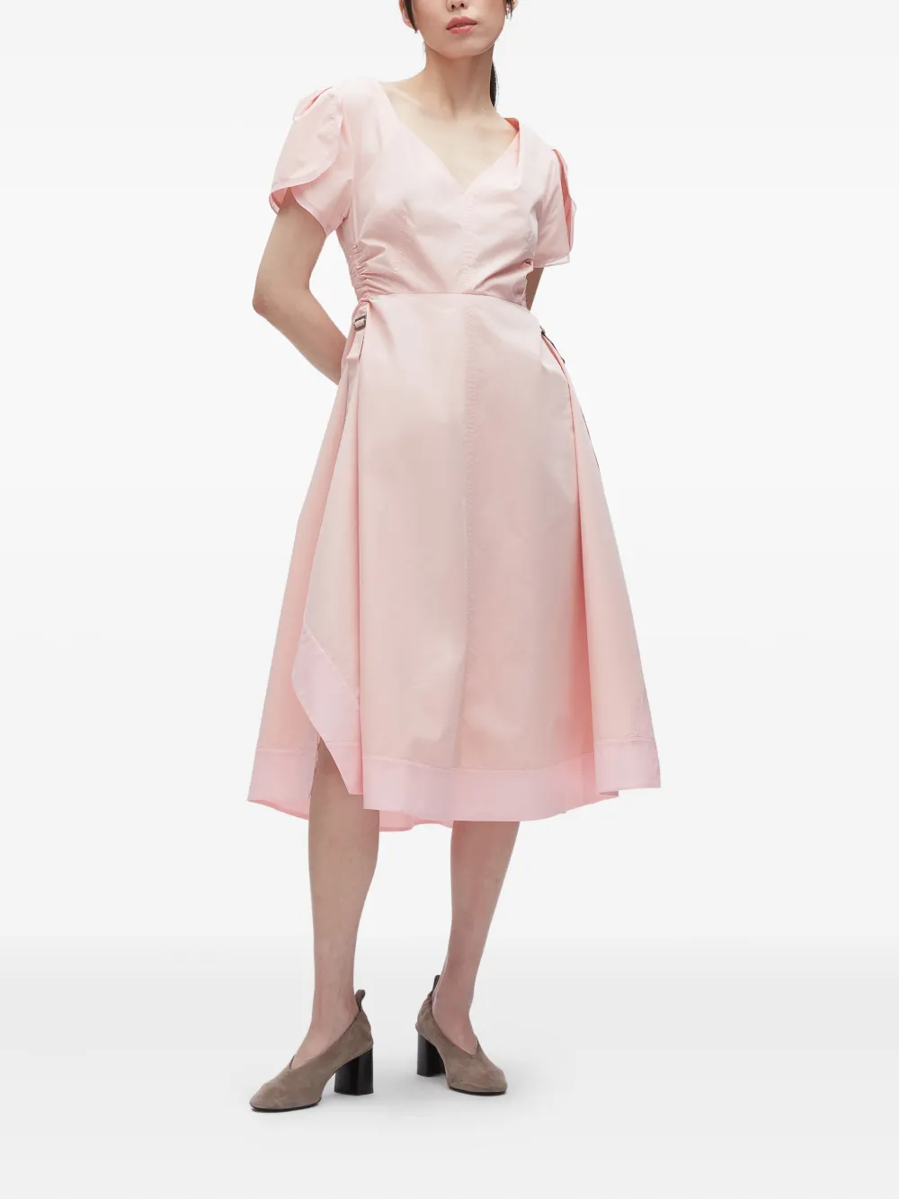 3.1 Phillip Lim puff-sleeve drawstring dress Roze