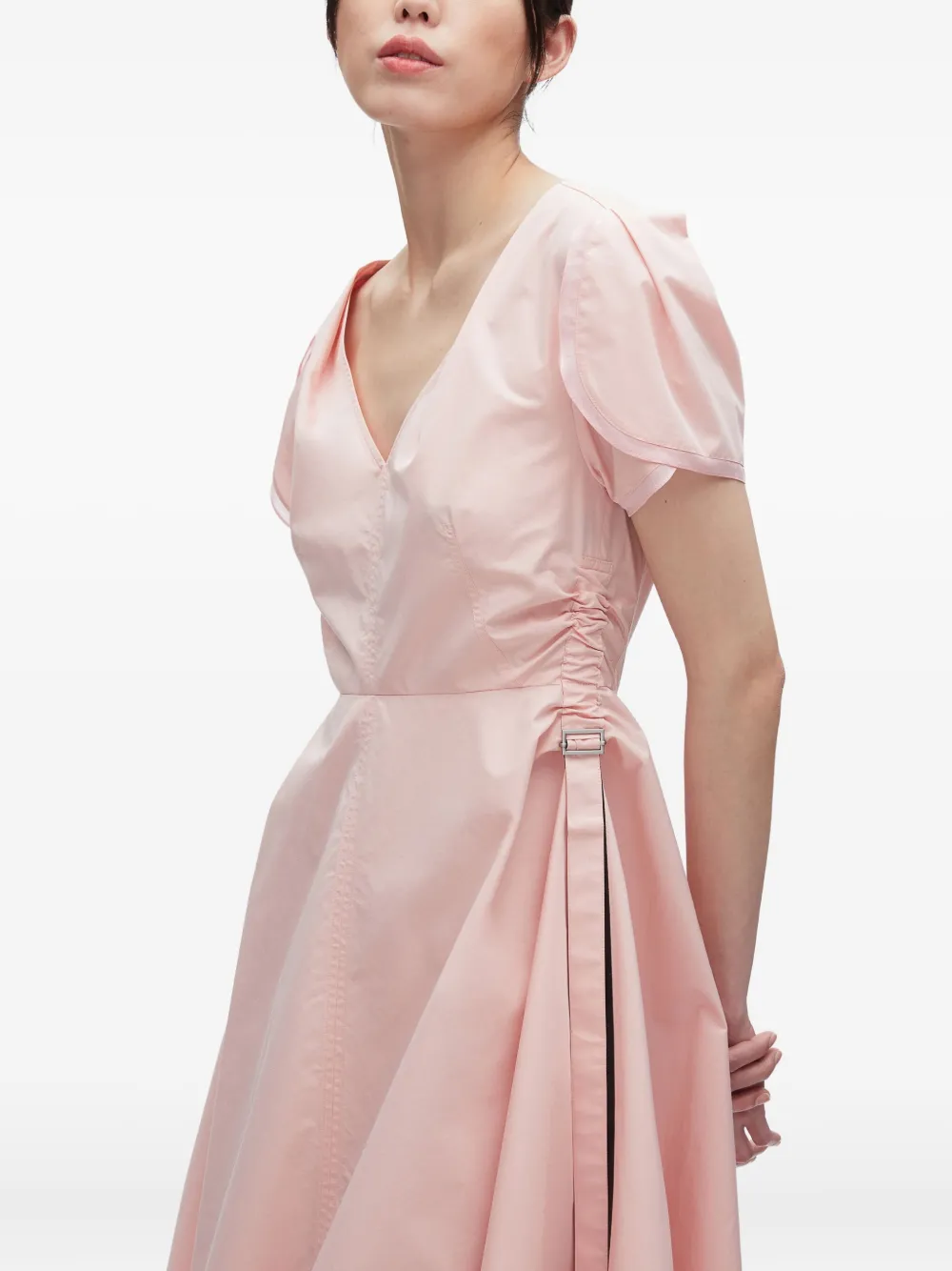 3.1 Phillip Lim puff-sleeve drawstring dress Roze