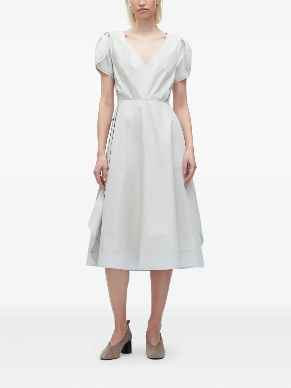 3.1 Phillip Lim puff-sleeve asymmetrical dress Beige