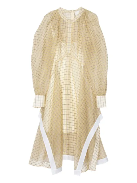 3.1 Phillip Lim puff-sleeve checked midi dress