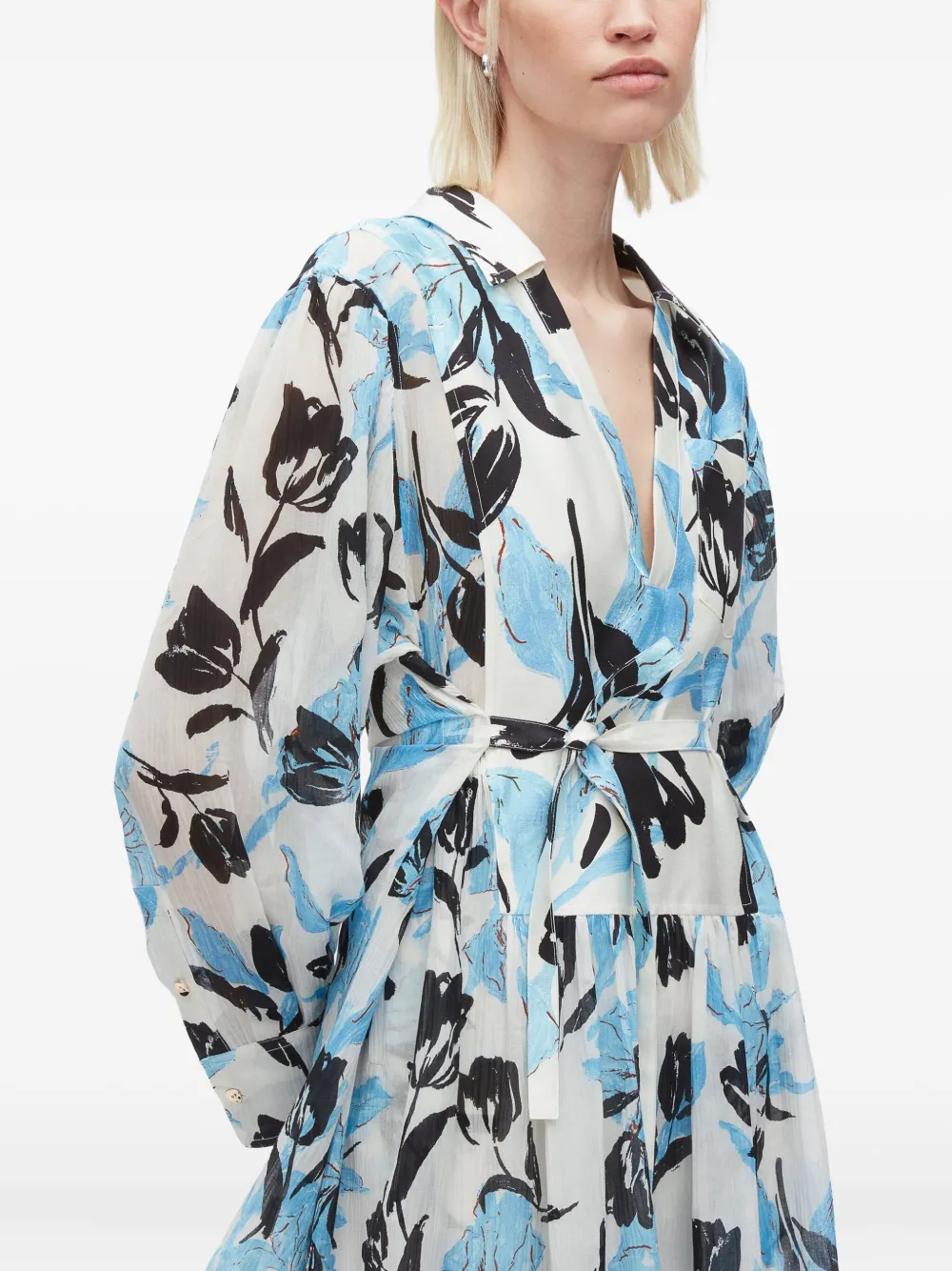 3.1 Phillip Lim floral-print belted dress Beige