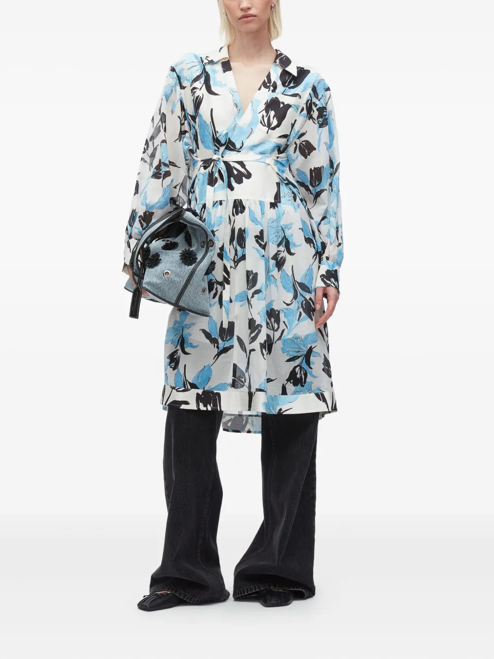 3.1 Phillip Lim floral-print belted dress Beige