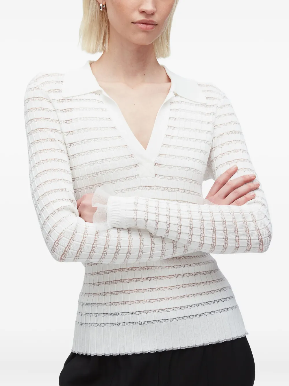 3.1 Phillip Lim ribbed-knit polo-neck top Beige