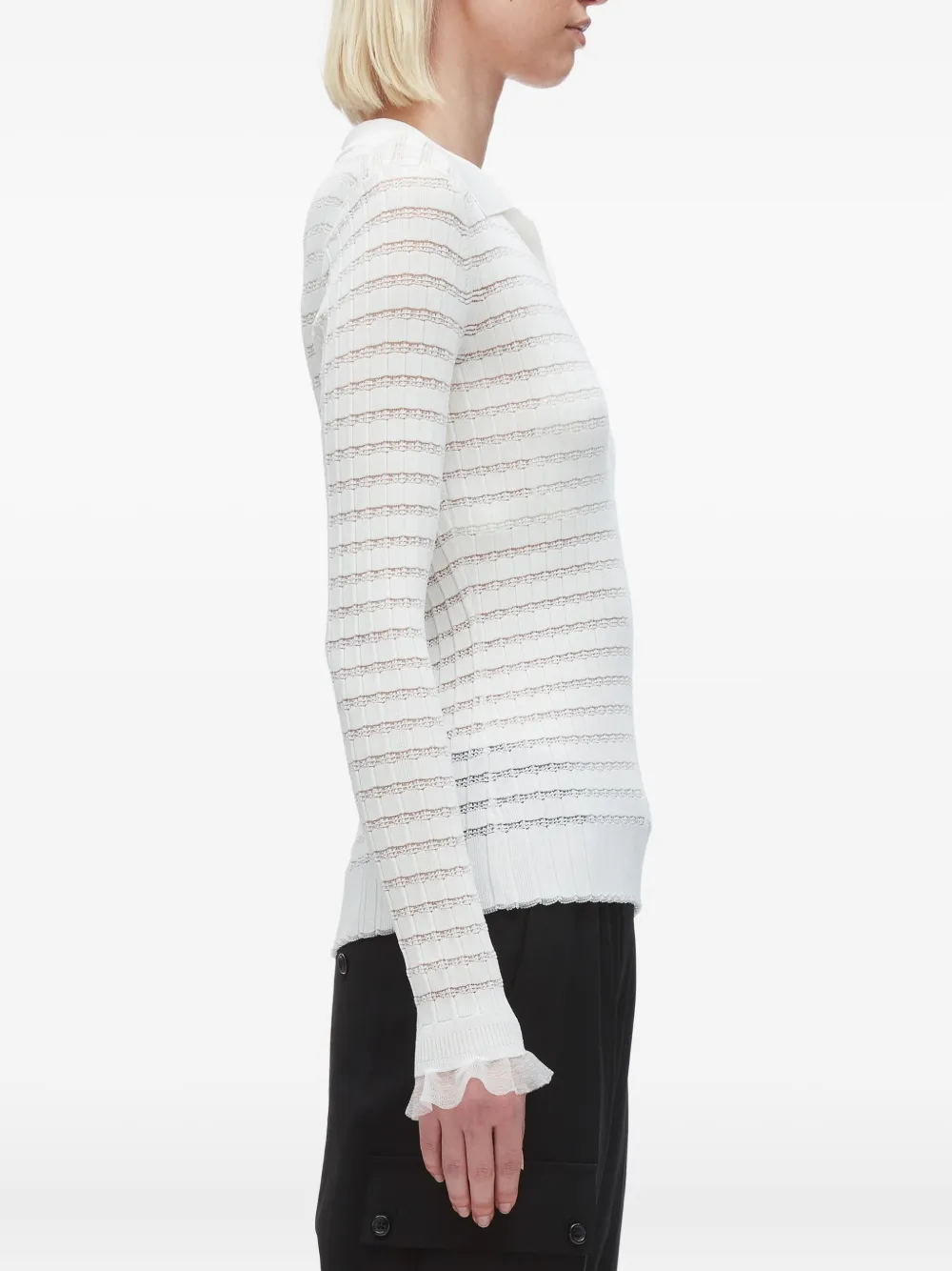 3.1 Phillip Lim ribbed-knit polo-neck top Beige