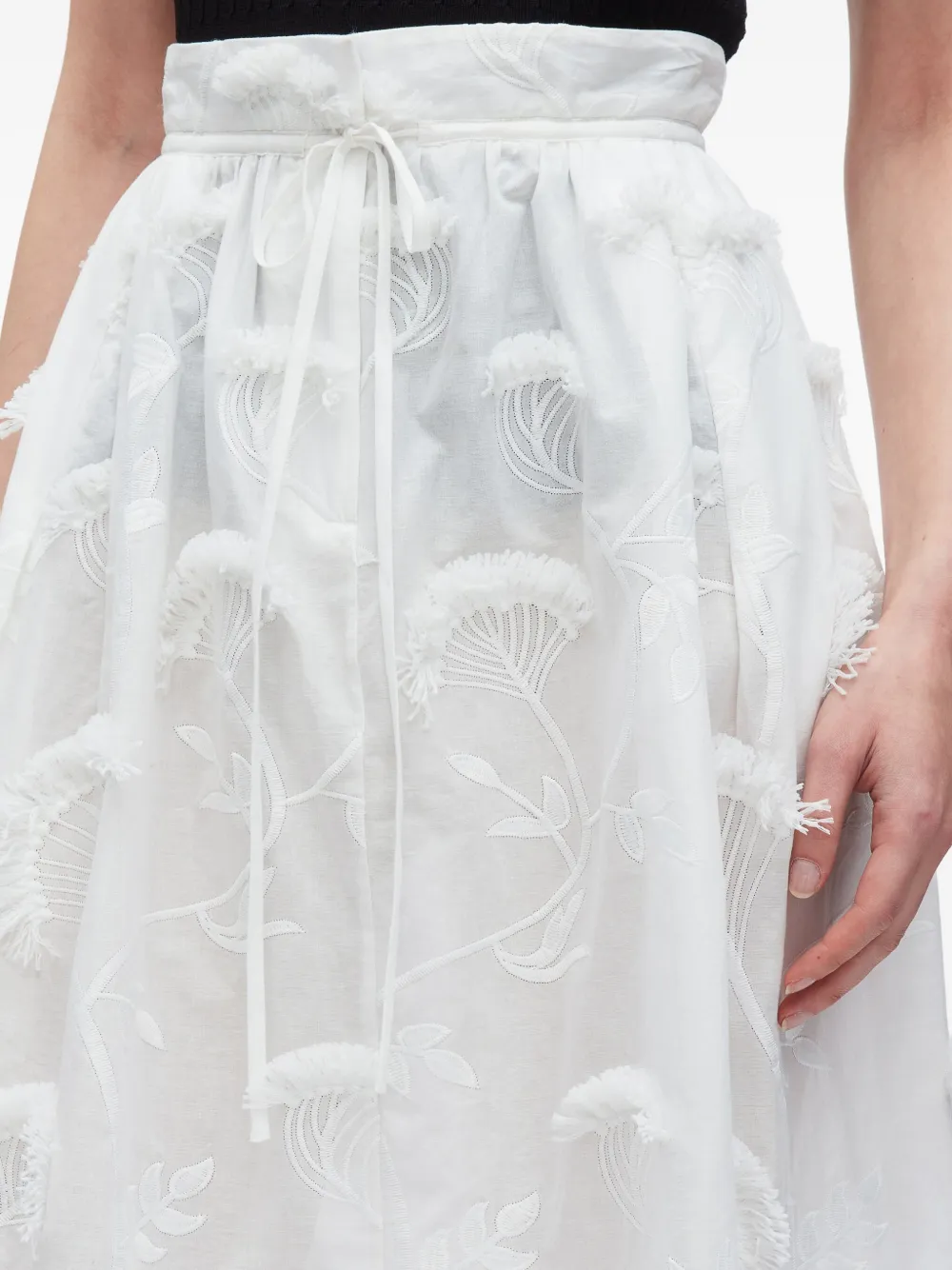 3.1 Phillip Lim embroidered skirt Beige