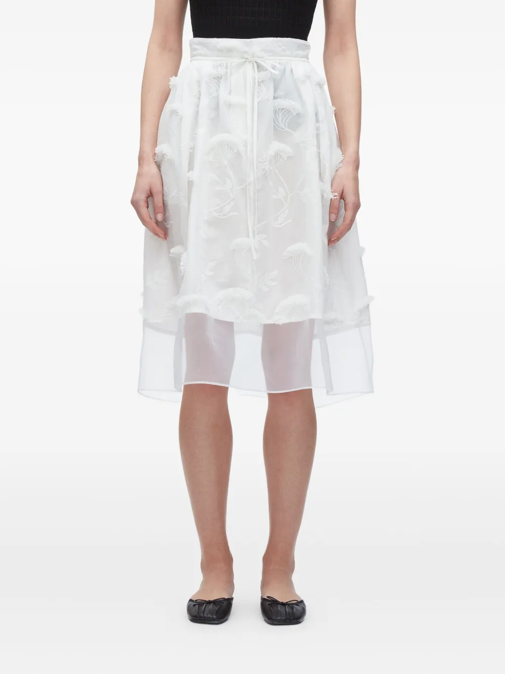 3.1 Phillip Lim embroidered skirt Beige