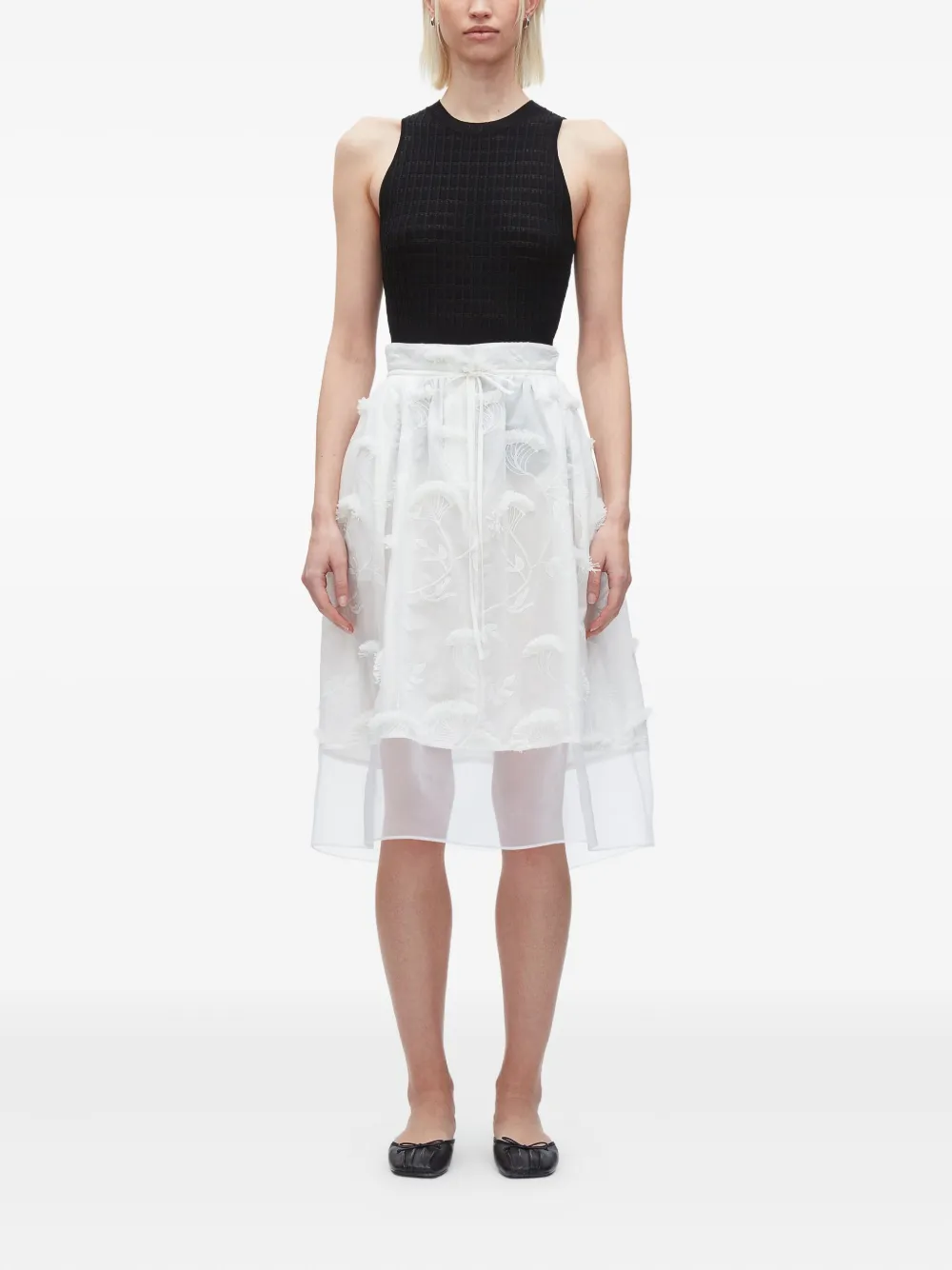 3.1 Phillip Lim embroidered skirt Beige