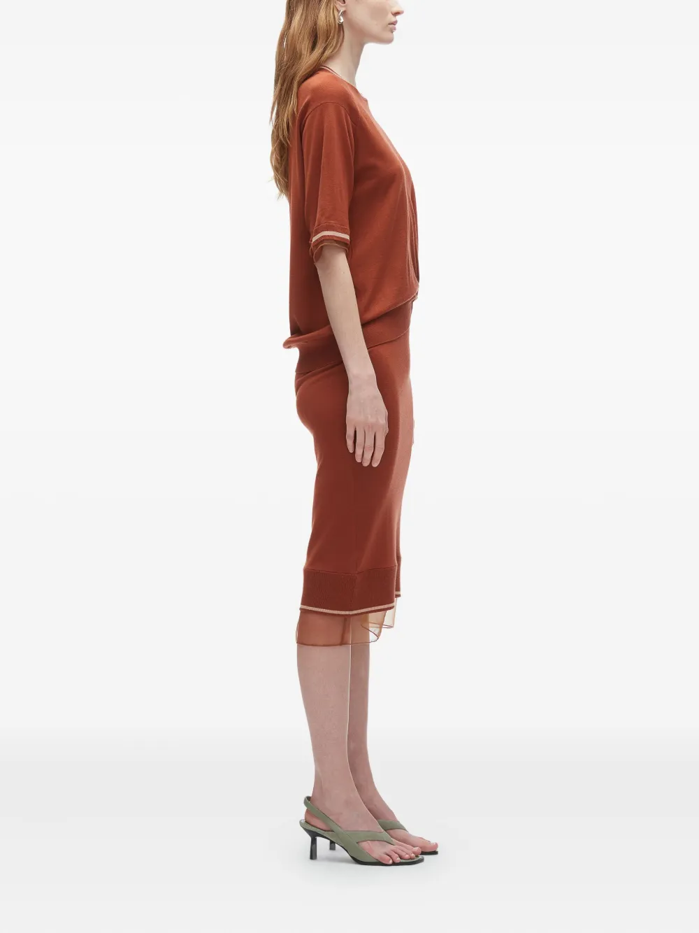 3.1 Phillip Lim twist-detail wool dress Bruin