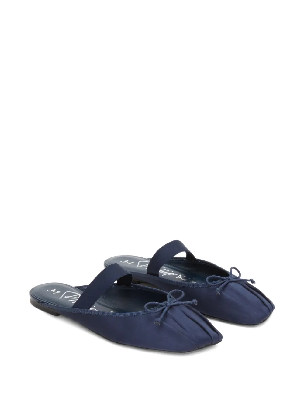 3.1 Phillip Lim bow-detail pleated mules Blue
