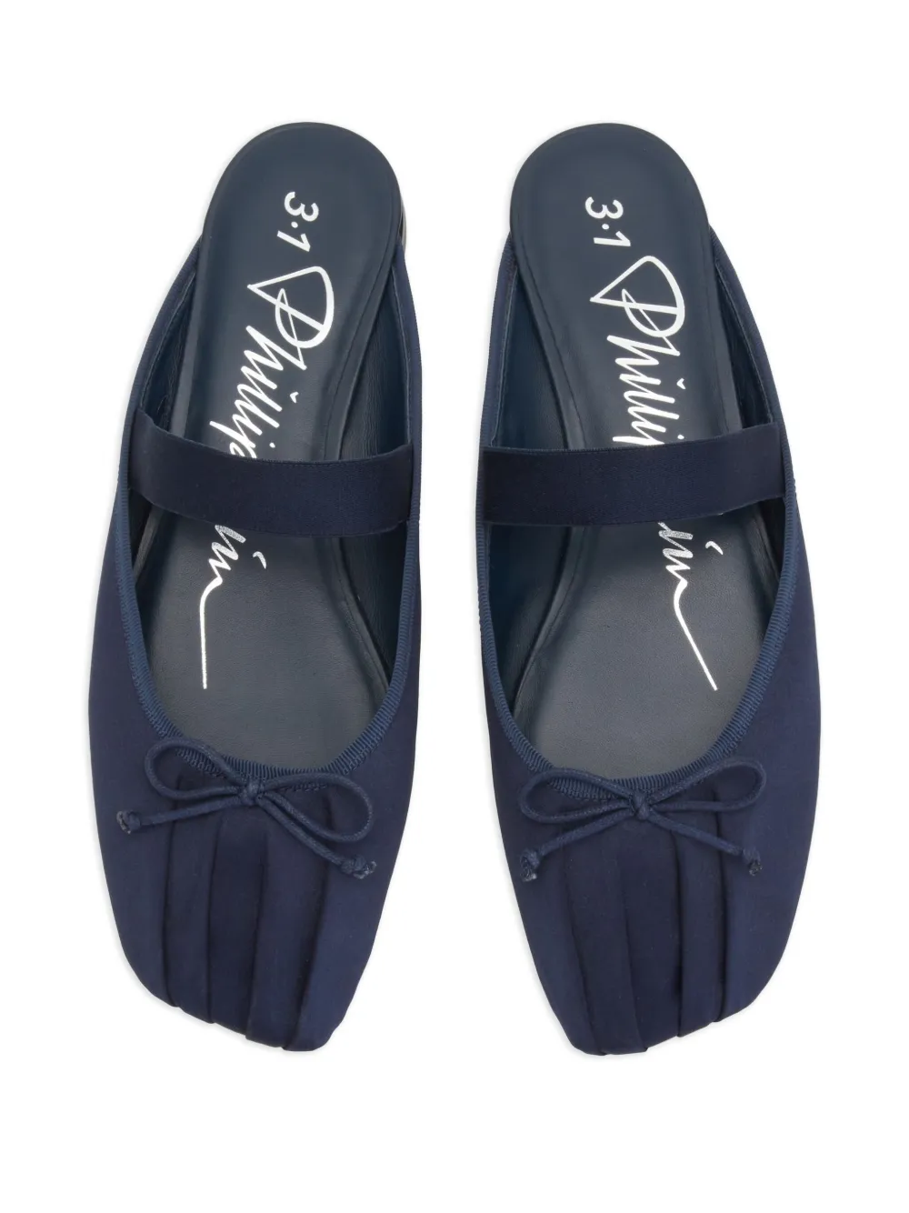 3.1 Phillip Lim bow-detail pleated mules Blue