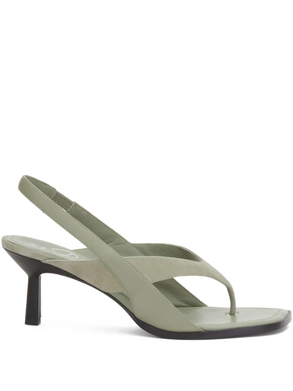 3.1 Phillip Lim 60mm slingback square-toe sandals Green
