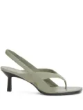 3.1 Phillip Lim 60mm slingback square-toe sandals - Green