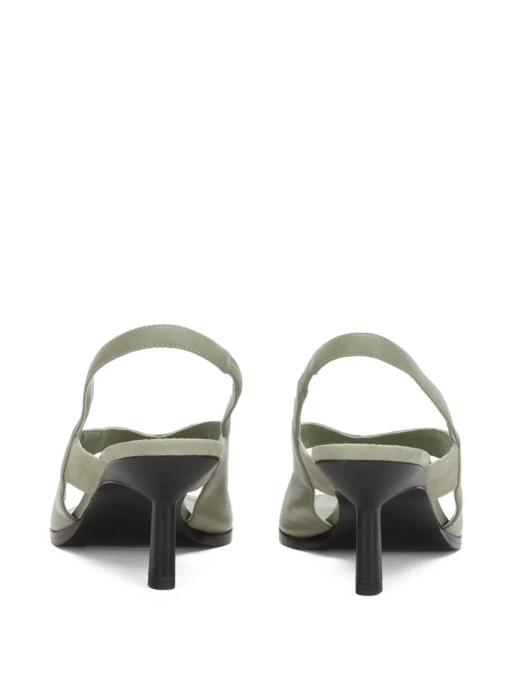 3.1 Phillip Lim 60mm slingback square-toe sandals Green