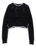 3.1 Phillip Lim crochet-detail zip-cuff sweater - Black